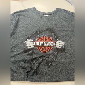 EUC Harley-Davidson Charcoal Tee with Bold Logo. Size XXL